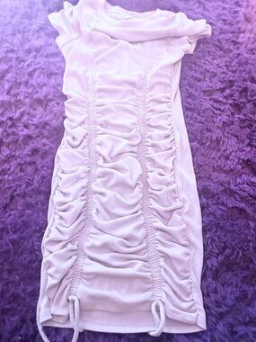 Ruched Light Purple Bodycon Dress